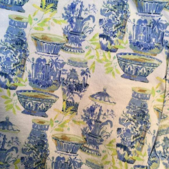 Talbots READ hemmed Slim Ankle Jeans Watercolor Vases Print 14 inseam 25 - Picture 4 of 6